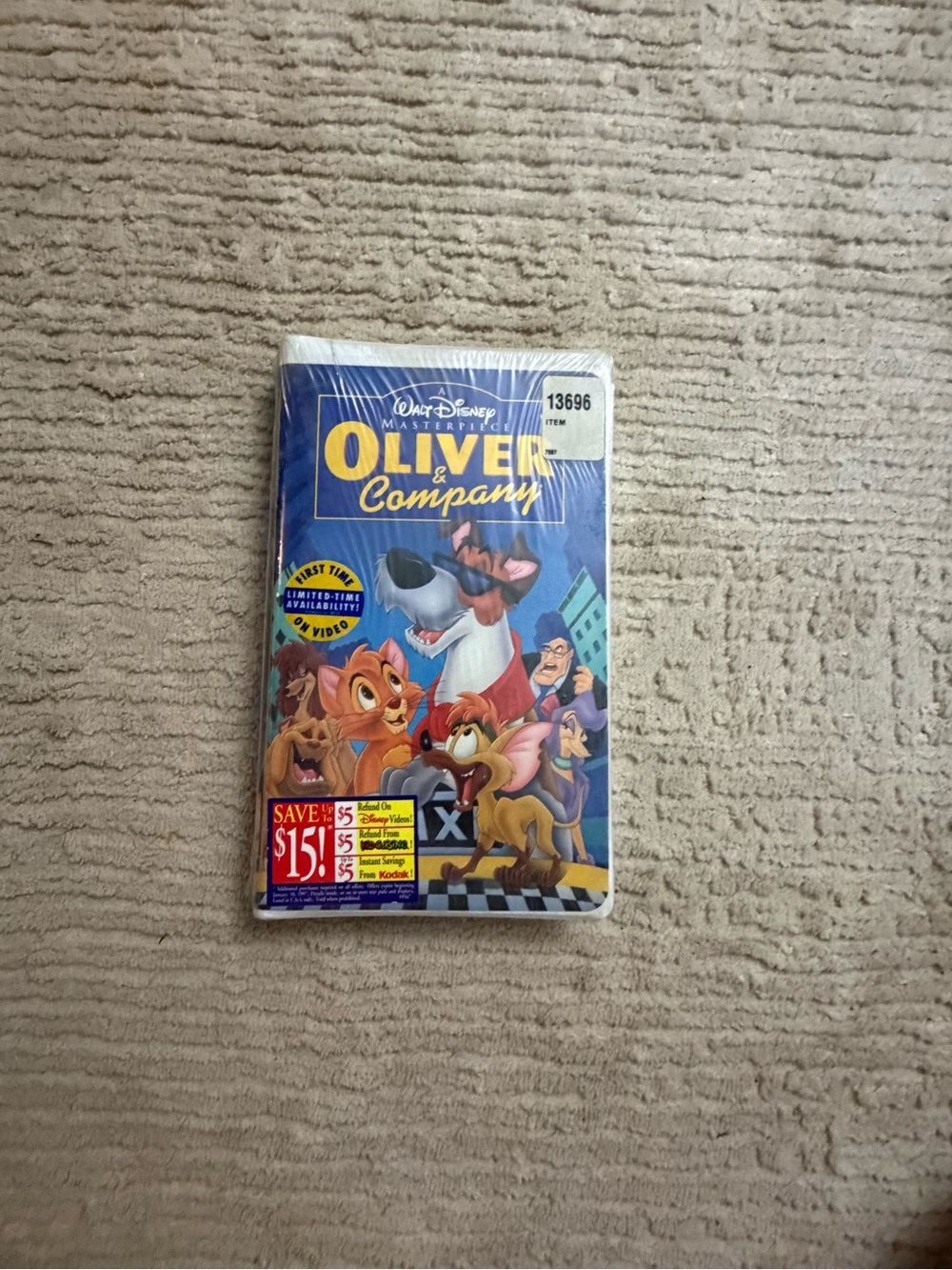 Oliver and Company 1996 VHS Walt Disney Masterpiece Edition, New and Sealed